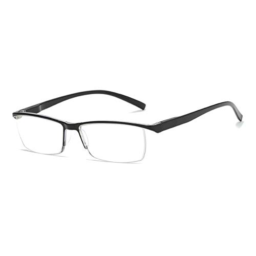 DLLY Lunettes De Lecture Demi-Monture,Classique,Convient Aux Hommes/Femmes Lisant des Journaux,Regardant La Télévision,Activités De Plein Air,Anti-Lumière Bleue,Loupe Ultra-Légères,Noir,+1.50 Cover