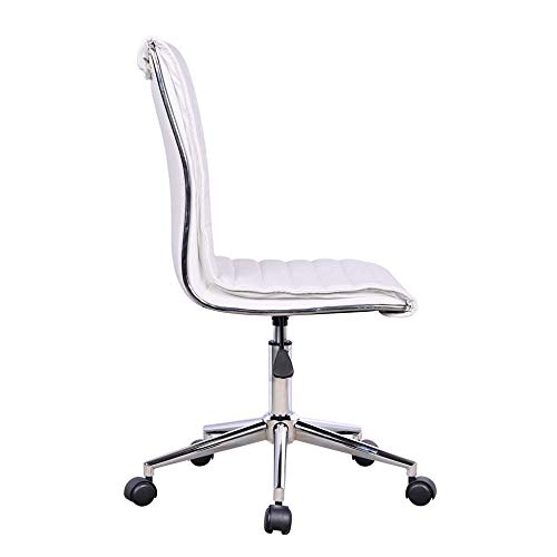 Cadeira de Escritório Secretária Giratória Marilyn Branca