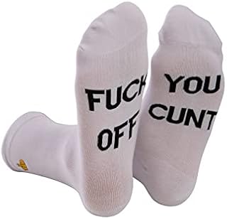 Buyasock - Rude Slogan Socks - Fuck Off you Cunt - Funny Novelty Socks - Rude Gifts - Premium Quality Socks