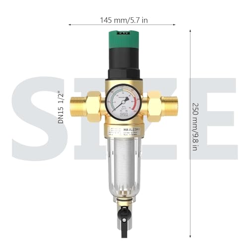 Réducteur de pression eau pour maison et bâtiment avec manomètre - 3