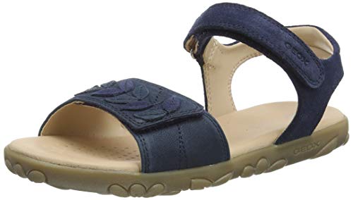 Geox J Sandal Haiti Girl, Sandalias con Punta Abierta Niños, Azul (Navy C4002), 29 EU