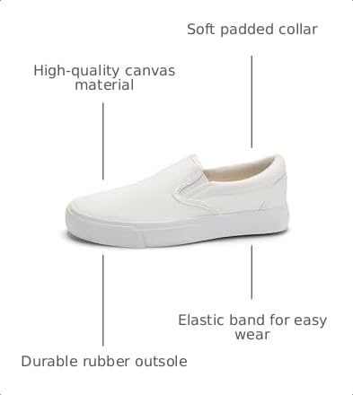 Image of JUDIS Women's Slip on Canvas Shoes Classic Sneakers Loafers Shoes Casual Fashion Shoes