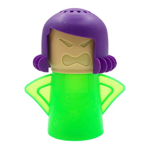 Limpiador de microondas con diseño de madre enojada, con vinagre y agua