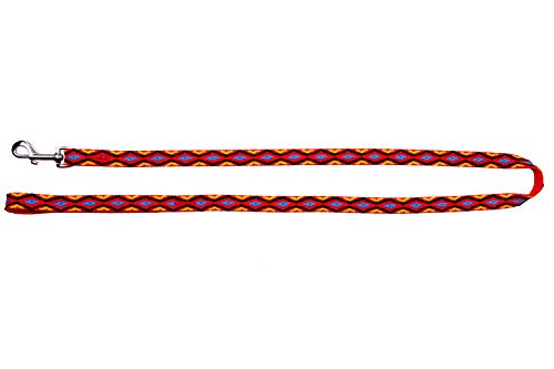 Dingo Winnetou Dog Leash Handmade in Indian Style Howgh! Red 13555, 2.5 x 120 cm