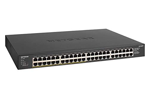 Image of NETGEAR 48-Port Gigabit Ethernet Unmanaged PoE+ Switch (GS348PP) - with 24 x PoE+ @ 380W, Desktop /Rackmount, Sturdy Metal (Renewed)