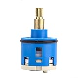 33mm Duscharmatur Kartusche mit 3 Schaltpositionen, Messing Spulenventil für kompatible Duscharmaturen, Blau