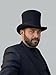 Black Wool Mens Top Hat Victorian Top Hats for Men Women Mad Hatter 7
