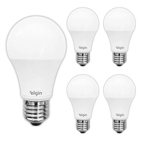 Kit 5 Lâmpadas LED Bulbo12w 6500k Branco Frio Bivolt E27 100-250Volts