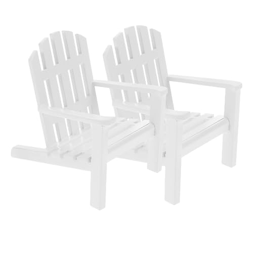 Petites chaises de patio miniatures LIOOBO en bois clair pour accessoires de meubles de poupée