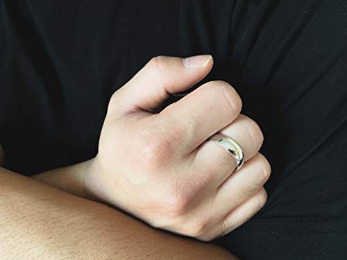 3mm Stainless Steel 316L Classic Plain Wedding Band Ring | High Polished | Personalize Engravings4