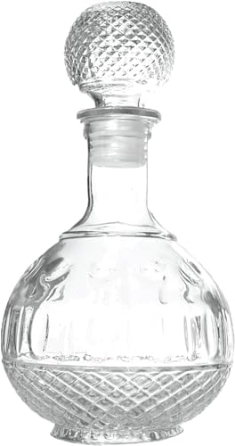 Image of European Style Glass Decanter Storage Container for Liquor, Whisky, Vodka, Scotch, Wine, Rum, Brandy, Champagne, Tequila, Juice (1000ML-ROUND Decanter)