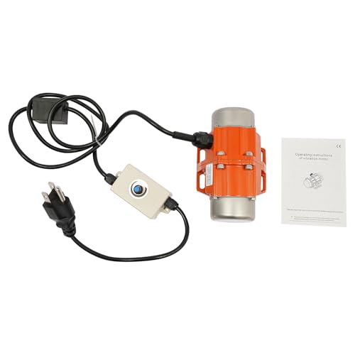 100W Vibrating Motor with Speed Controller, Concrete Vibrator Industrial Vibration Motor, 3600 RPM Adjustable Speed, Single Phase Asynchronous Electric Vibrator for Mechanical Equipment (60w)