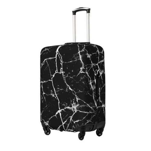 Black Marble Print Luggage Suitcase Covers Elastic Washable Luggage Protector Luggage Covers For Suitcase2