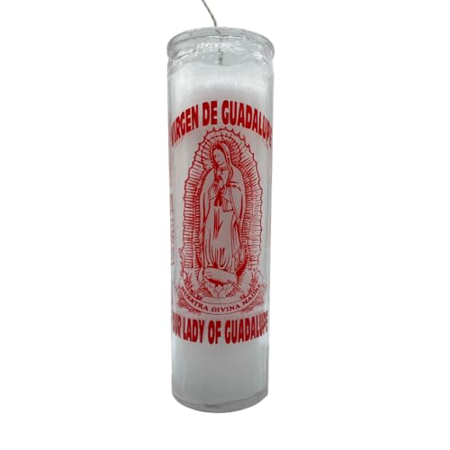 Generic Virgin De Guadalupe White 7 Day Ritual Glass Candle
