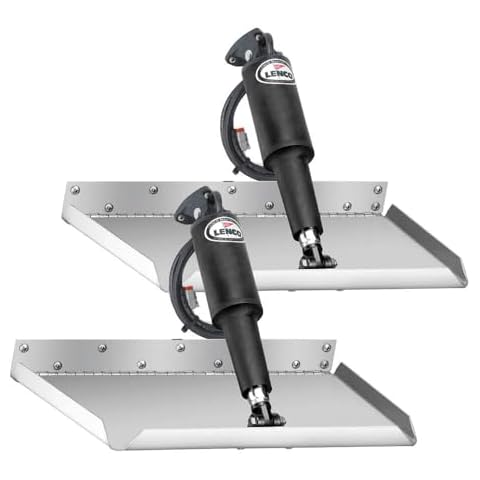 Lenco 15017-101 Trim Tab Kit, 12" X 18", 12V, Edge Mount Cover