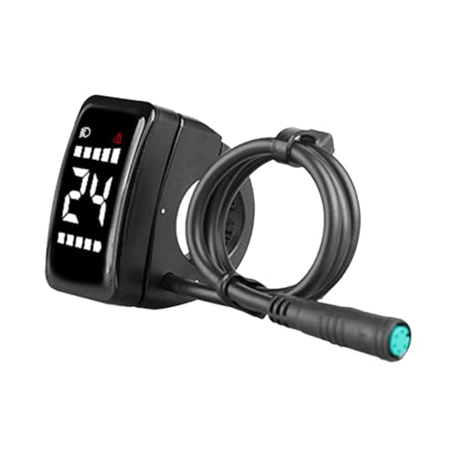 Vaveren Electric Bike LCD Display with Connector Vertical Handlebar Mount Panel Cycling Computer for Scooter Ebike Parts Accessories
