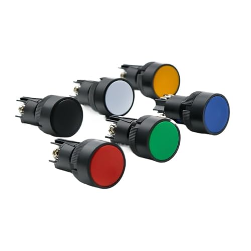 Interrupteur de sécurité 22 mm noir blanc bouton-poussoir