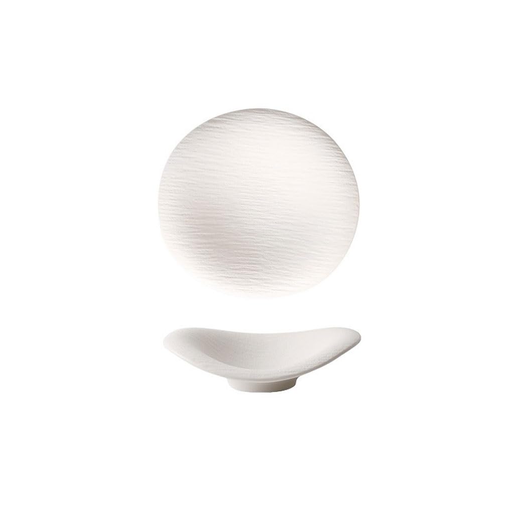 WOTZOV Salad Bowl Ceramic Western Food Plate Dessert Bowl Irregular Fruit Salad Bowl Kitchen Supplies，A 20.2 * 4.8