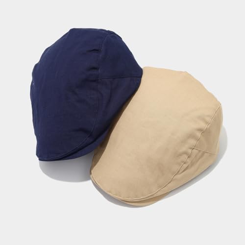 Image of Quanhaigou Men's Cotton Flat Ivy Gatsby Newsboy Driving Hat Adjustable Irish Cabbie Ivy Driving Hunting Cap
