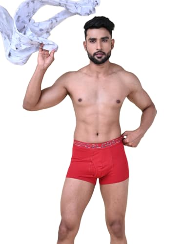 Image of Rupa Colors Solid Trunk for Men, Cotton Blend, Outer Elastic, Regular Fit, Pack of 1