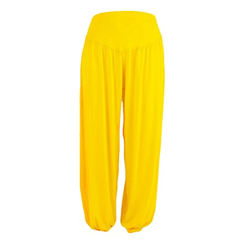 Leggings Mujer Patrón de panal Elástico Mujer Pantalones de Algodón Suave Suelto Danza Deportes Yoga Casual Pantalones Pantalones de chándal para Mujer, amarillo, XXXL