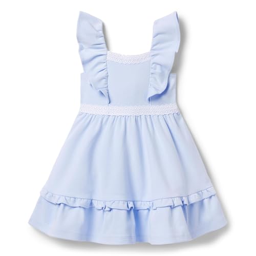 Janie and Jack Girls Daisy Trim Ponte Dress (Toddler/Little Big Kids)
