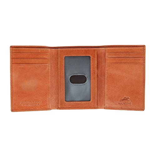 Mancini Bellagio Top Grain Leather RFID Secure Trifold, Cognac 2020162-CG One Size3