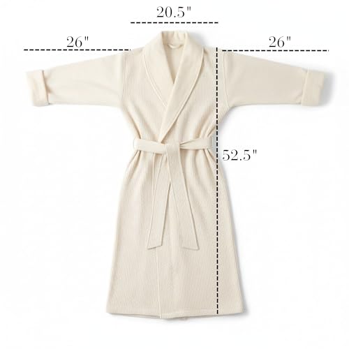 Image of Telegraph Hill Double Layer Seersucker Robe - Unisex - Stone - X-Large