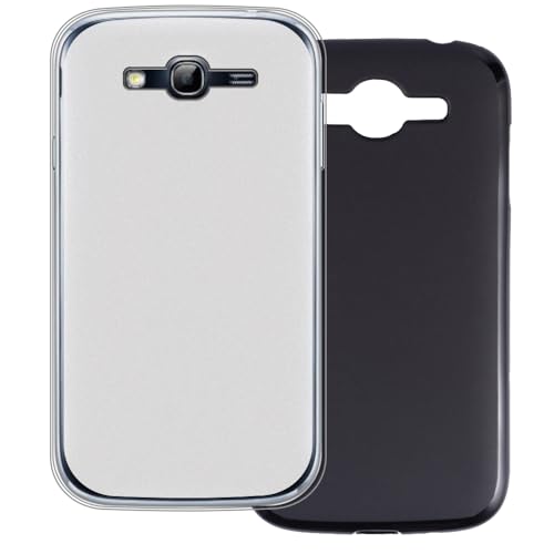 UOGNADGD 2-Pack TPU Case Compatible with Samsung Galaxy Grand Duos i9082 Phone Cover - Shockproof Flexible Protective Accessories with Precise Cutouts (White+Black)