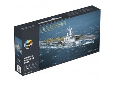Coffret prestige maquette bateau porte avions charles de gaulle avec accessoires (colle, peintures principales, pinceau) - militaire - echelle 1:400