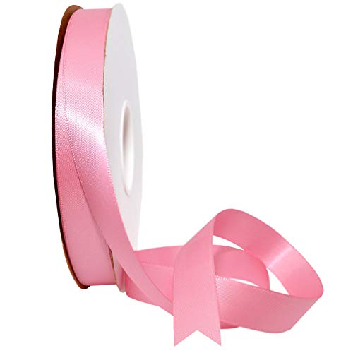 Image of Morex Ribbon 08816 /50-152 Double Face Satin Ribbon, 3 /8 inchx 50 Yd, Fantasy Rose