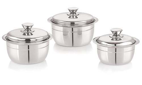 Image of VENZIO Premium 101-Piece Stainless Steel Dinner Set | Complete Kitchen Combo with Storage Drum, Cookware, and Cutlery | Mirror Finish Food-Grade Steel Gift Set for Home and Weddings