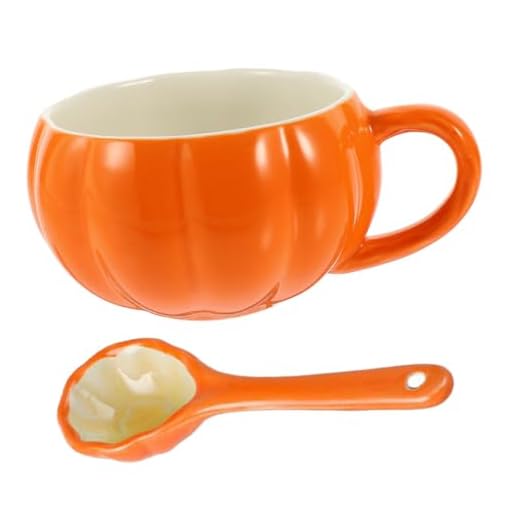 SWOOMEY 1 Juego Taza De Calabaza De Cerámica Taza De Agua De Halloween Taza De Truco o Trato Decoración De Halloween Capuchino Tazas Taza De Agua Decorativa Oficina Cara De Calabaza Lindo