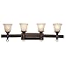 Kalco 4204AC/PS15 Americana 4-Light Bath, Antique Copper Finish