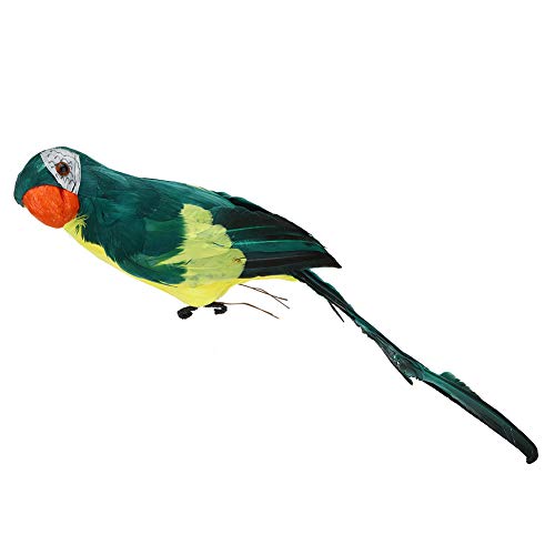 Jwthee Pájaros artificiales, decoración de Loro, Simulación Artificial de Aves de Espuma, Plumas Largas, Simulación Única, Decoración de Loro para el Hogar, Jardín,