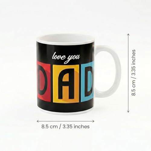 Image of exciting Lives Love You Dad Fathers Day Mug- Gift for Diwali, Christmas Day, Birthday, Anniversary, Gift for Father, Dad, Papa, Father-in-Law - 330 ML