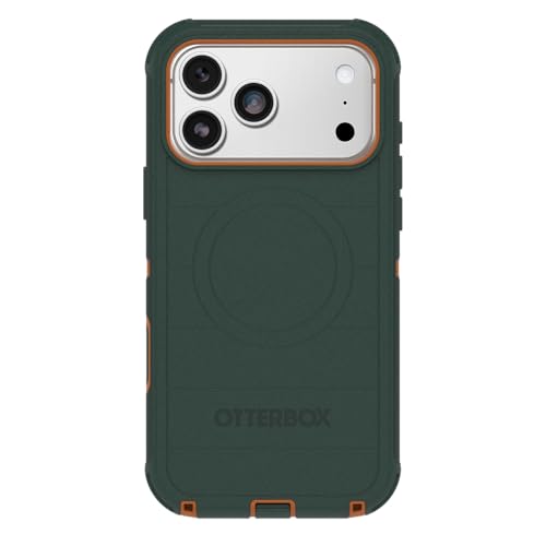 Image of OtterBox iPhone 17 Pro Max Defender Pro Series Case - Green Intrigue - Tough, Rugged & Durable iPhone Case, Snaps on MagSafe