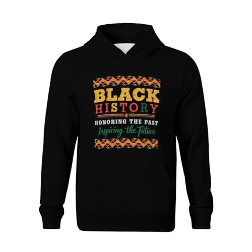 Kids Honoring Past Inspiring Future Black History Month Boys Girls Lightweight Kangaroo Pocket Fleece Hoodies2