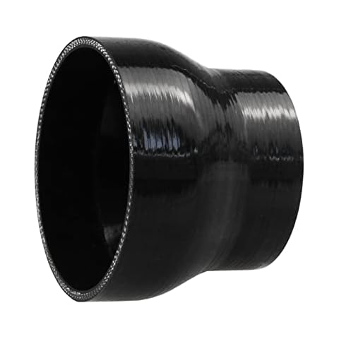 Ucreative 4-Ply Straight Coupler Silicone Hose ID 3.0 inch to 4.0 inch (76mm to 102mm) Black Cover