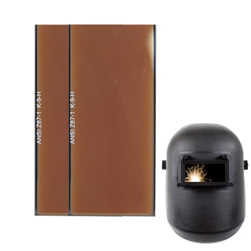Lente De Soldadura De Oro - Capucha De Soldadura De Vidrio Resistente A 2 Piezas Lenns | Golding Glass Shade | Soldaduras Glaass Endurecidas Para La Seguridad Ocular Y La Visión Clara En Uso In