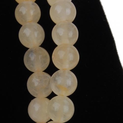 SNAPPSY 2 Strand 6mm Yellow Jade Round Gemstone Loose Beads 15.5 Inch-picture-49