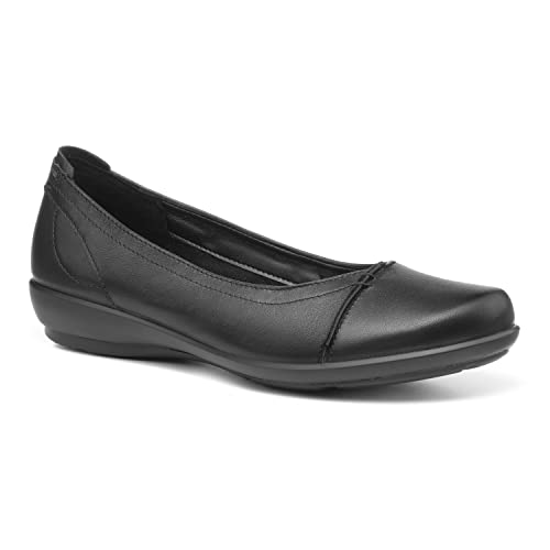 Hotter Robyn II Women's Casuals Classic Ballet Pump with Seam Detailing in Leather Wide