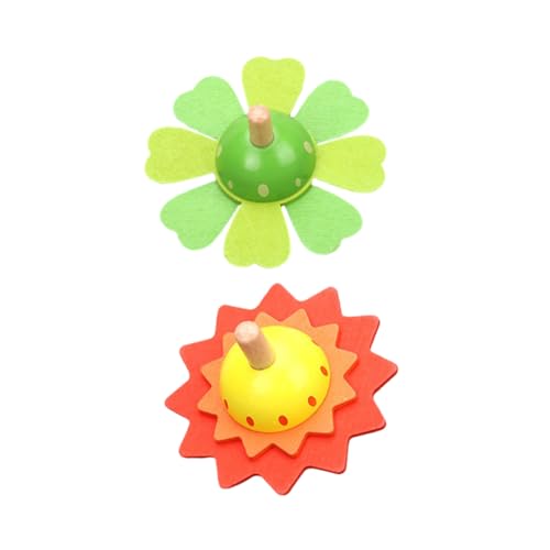 Toyvian Pcs Toy Wooden Mini Boys and Girls Fidget Toys Educational Spinning Top for Boy Girl