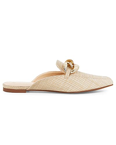 Image of Juliet Holy Womens Mules Flats Pointed Toe Backless Loafers Slip on Metal Chain Slides