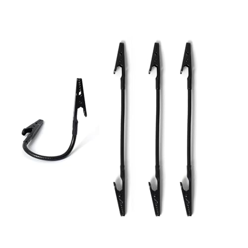 Coehaopike メタルワイヤー写真メモ 4本入 メモクリップ クランプ メモ用 ワニ口 フォトホルダー メモ用ワニ口 ダブルヘッド ワニ口クリップ 自由に曲げる 写真用 蚊取り線香スタンド 金属 オフィス ディ DIY 工芸用 はんだ付け ワイヤー