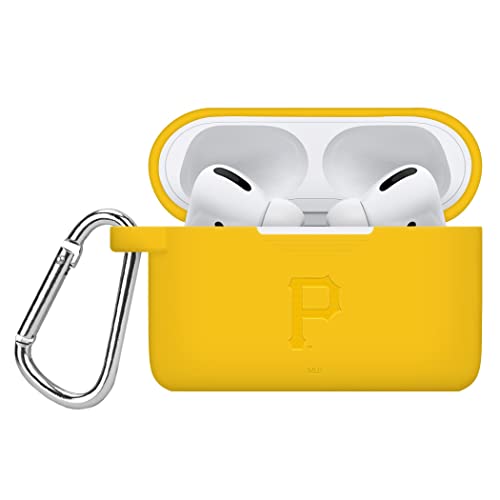 Game Time Pittsburgh Pirates Engraved Silicone Case Cover Compatible with Apple AirPods Pro (Yellow)