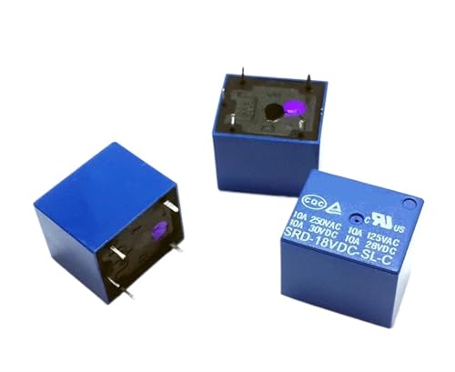 Relais scellé 18V 10A haute performance à double contact NO NC pour circuit imprimé