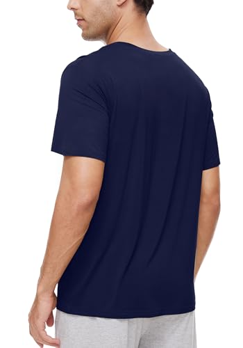 WiWi Men's T-Shirts Classic Soft Tee Viscose from Bamboo Loungewear Lightweight Short Sleeves Pajama Sleep Shirt S-XXL4