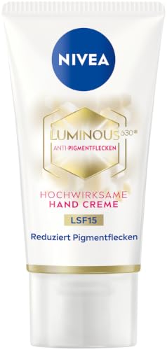 NIVEA Luminous 630 Hand Creme LSF15 (50 ml) Pflegecreme reduziert Pigmentflecken und beugt der Neuentstehung vor hochwirksame Anti-Pigmentflecken Creme für die Hände