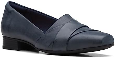 Clarks Women's Tilmont Clara Loafer Flat, Navy Leather, 10 | Image 3